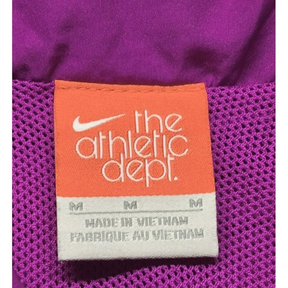 Nike The Athletic Dept.women purple full zip lightweight windbreaker jacket sz.M